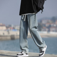 American high street niche jeans for men, personalized and versatile casual pants