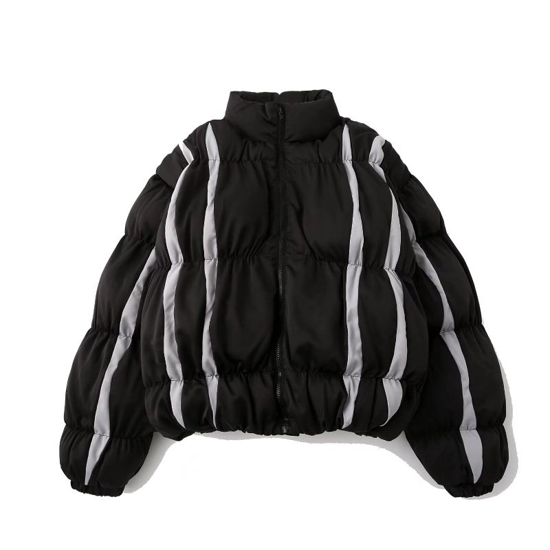 New Korean high street trendy versatile fashion splicing cotton jacket men's clothing