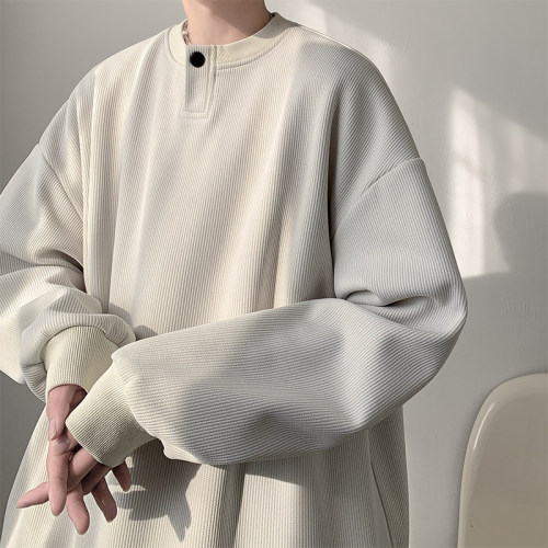 Autumn New Style Hong Kong Style Large Soap Large Size Fashionable High Street Round Neck Sweatshirt