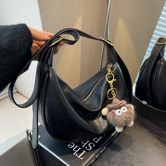 High-end Maillard bag for women 2024 new trendy fashion popular shoulder bag spring popular cross-body dumpling bag