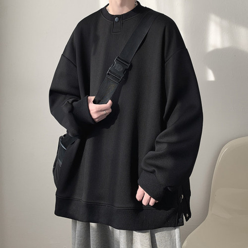 Autumn New Style Hong Kong Style Large Soap Large Size Fashionable High Street Round Neck Sweatshirt