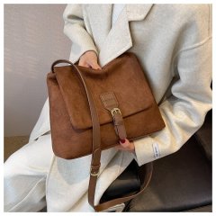 Frosted bag women's large capacity 2024 new fashion autumn and winter single shoulder crossbody bag internet celebrity hot texture small square bag