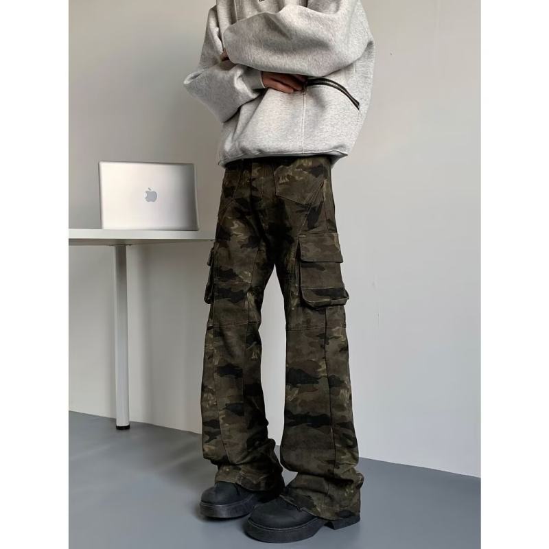 Camouflage work casual pants for men, Korean style trendy high street handsome and versatile winter ins trousers