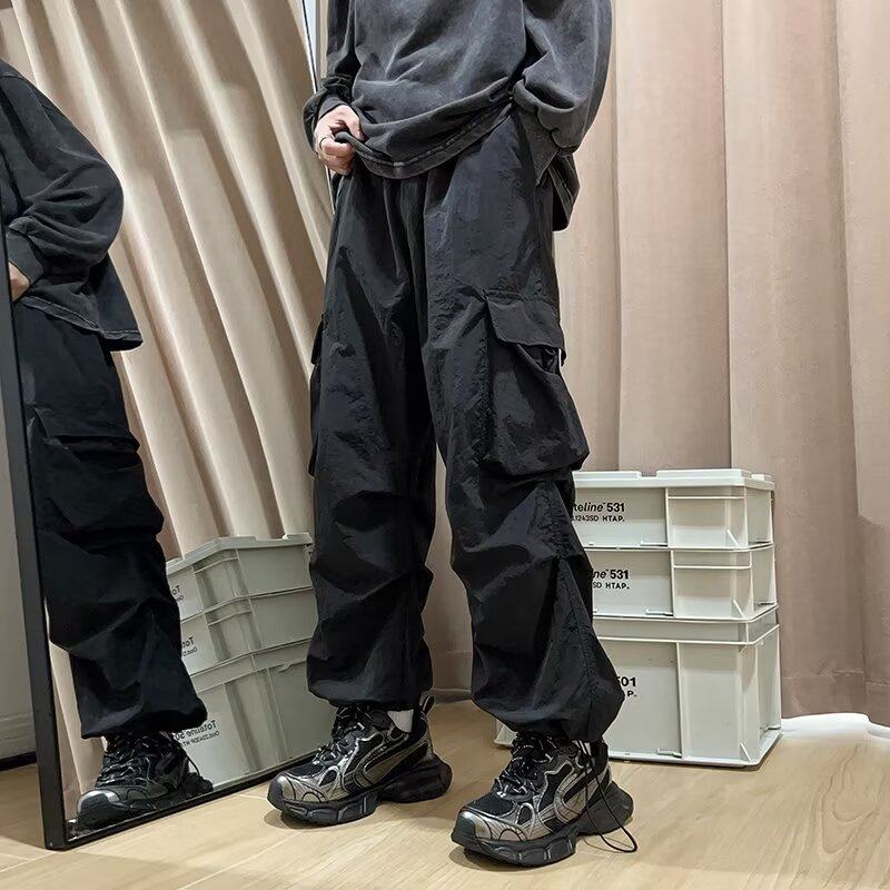 Multi-pocket parachute casual overalls Japanese high street handsome casual trousers