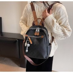 New top layer cowhide women's diamond pattern backpack college style fashion backpack genuine leather bag for women