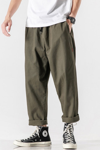 Autumn New Style Japanese Shadowless Wall Large Size Straight Casual Nine-Point Pants