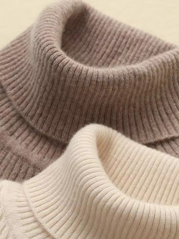 Turtleneck sweater for women, autumn and winter slim long-sleeved inner wool knitted thickened bottoming shirt