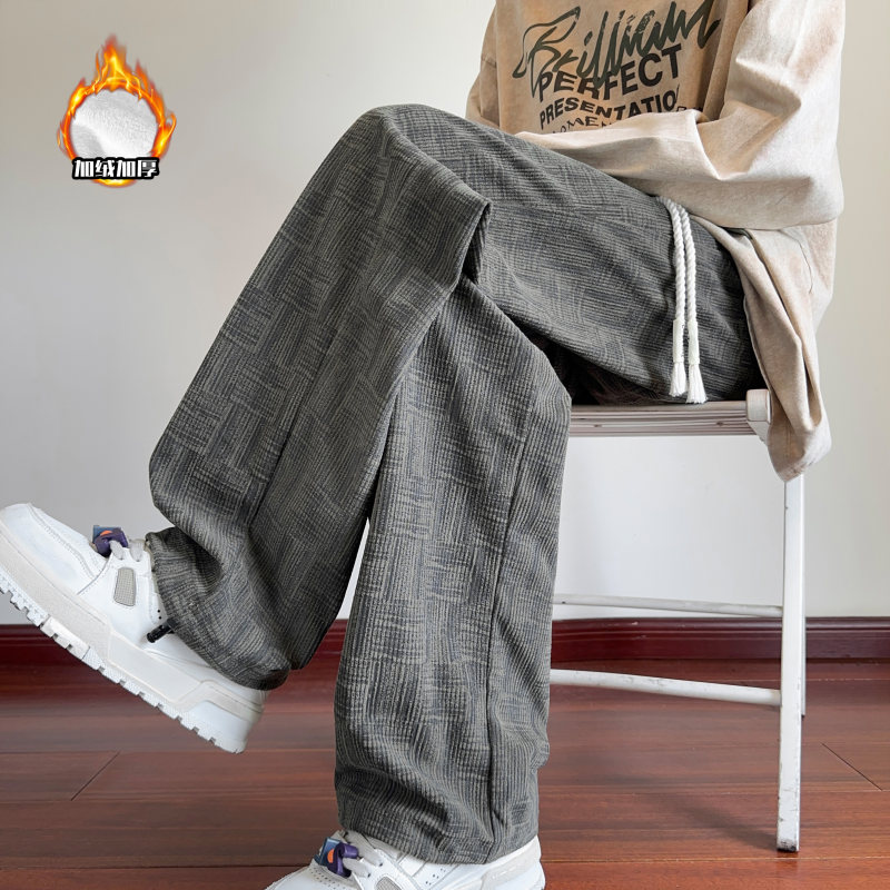Quality Winter Plush Colored Corduroy Loose Dirty Pants