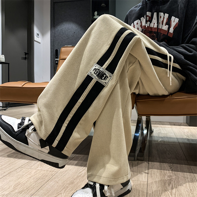 Data style autumn new casual pants men's large size pants men's floor-length straight pants