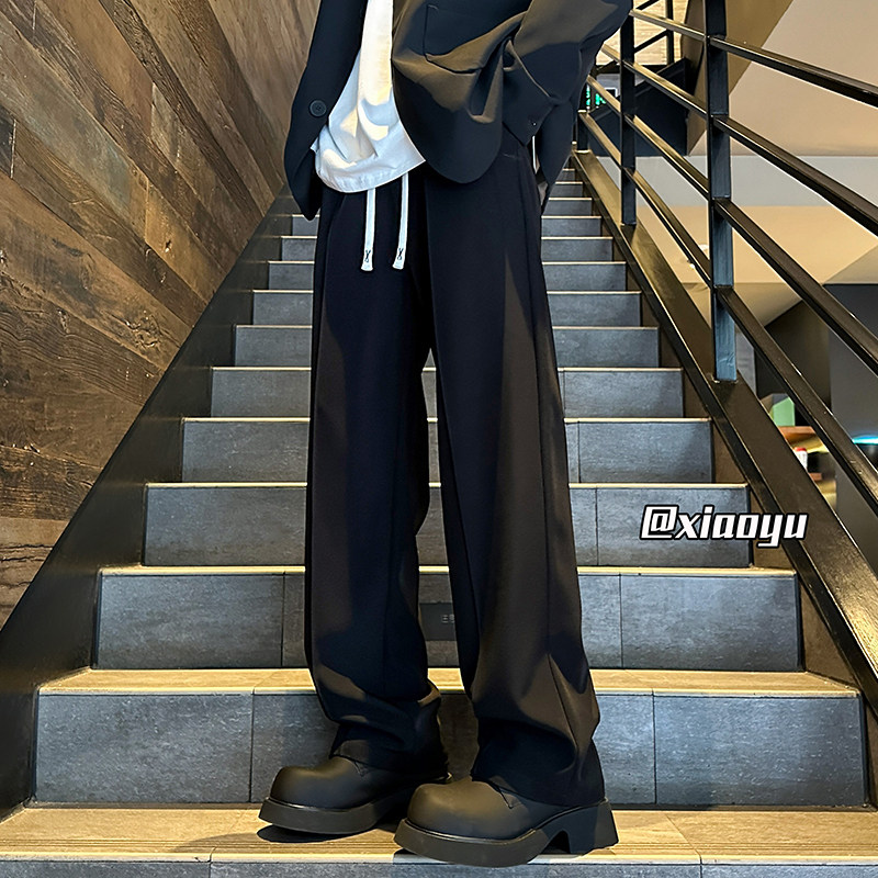 Autumn new style heavyweight design pleated trousers and casual pants