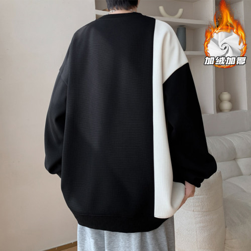 Plus velvet winter super velvet crew neck sweatshirt