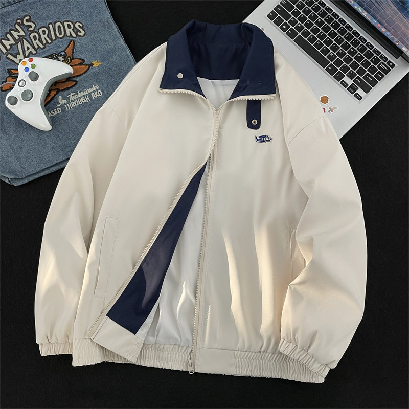 Spring and autumn Japanese style retro lapel top design trendy brand work jacket for men