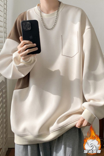 Plus velvet winter super velvet crew neck sweatshirt