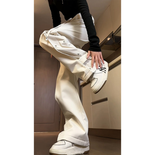 Plush fleece interior large size high street bootcut trousers