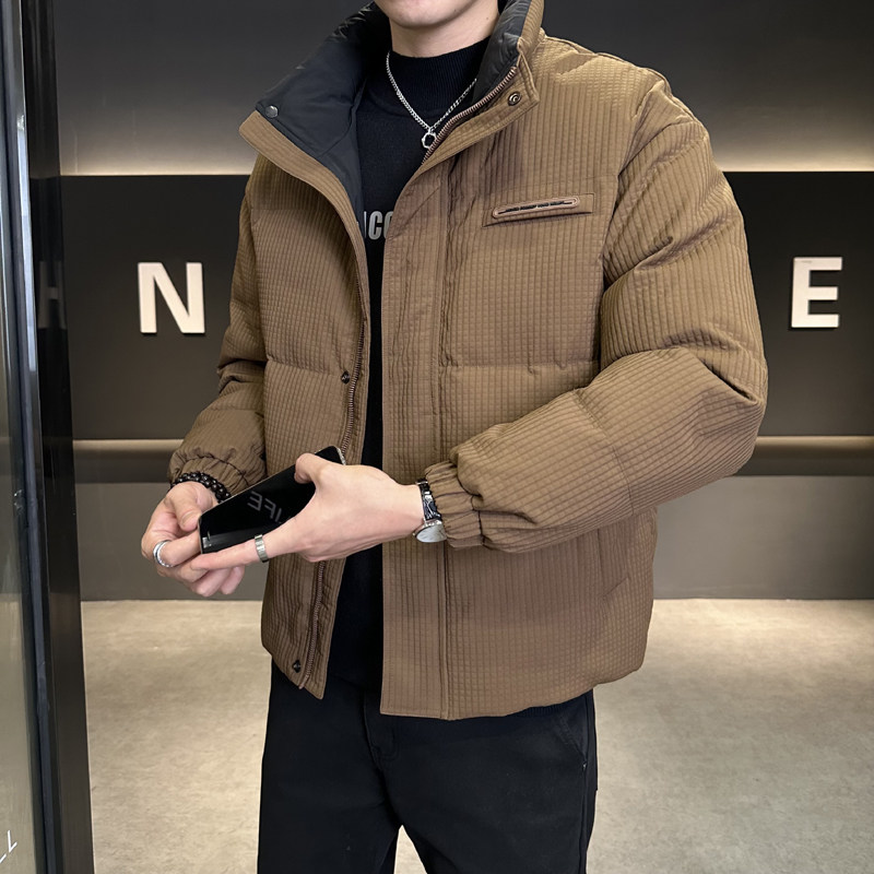New national standard men's fashionable white duck down thickened warm stand collar down jacket