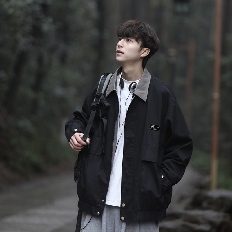 Japanese youth jacket boys trendy label casual all-match jacket