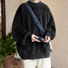 Autumn and winter new men's mink sweater couple's versatile thickened sweater
