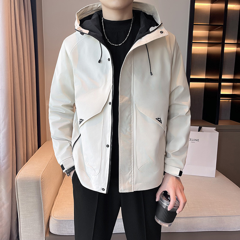 Autumn boys' hooded jacket, jacket, coat, three-proof fabric, light and mature style