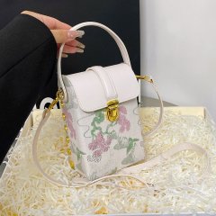 New Chinese style national style small bag for women 2024 new summer shoulder crossbody bag niche handbag mobile phone bag