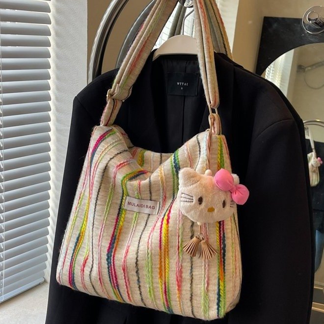 Simple Fashion Shoulder Bag Women's 2024 Spring New Casual Retro Messenger Bag Retro Class Commuting Bag
