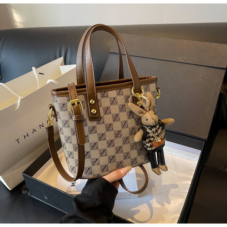Bucket bag for women 2024 new Korean style women's high-end retro French popular vegetable basket shoulder crossbody bag