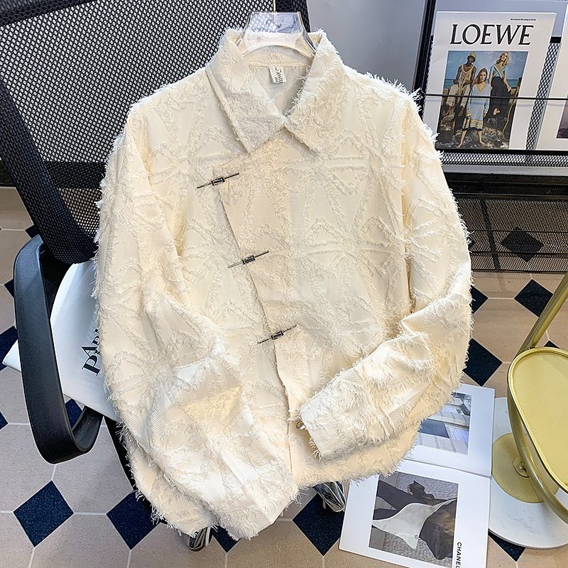 Spring new national fashion long-sleeved shirt men's drapey loose new Chinese style jacket