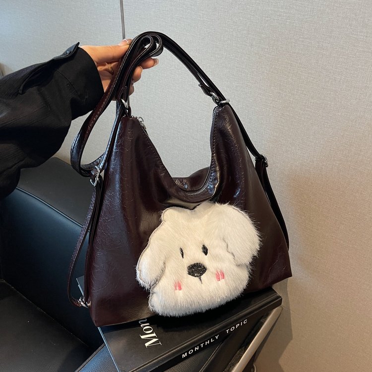 2024 New Casual Commuting Large Capacity Women's Backpack Fashion Simple High-Looking Single Shoulder Underarm Tote Bag
