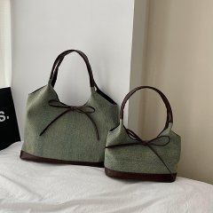 Casual Commuting Large Capacity Denim Bag Women's 2024 New Autumn and Winter Shoulder Bag Fashion Handheld Tote Bag