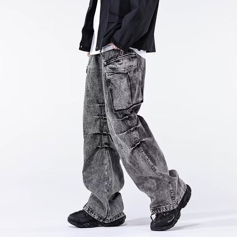Loose, straight, handsome and versatile jeans