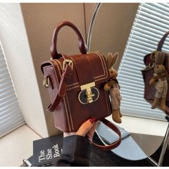 Versatile and fashionable autumn and winter small square bags, mobile phone bags, retro autumn and winter cross-body bags, popular new women's bags, small bags