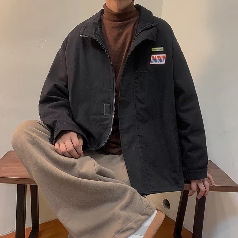 Men's new autumn long-sleeved jacket double layer coat