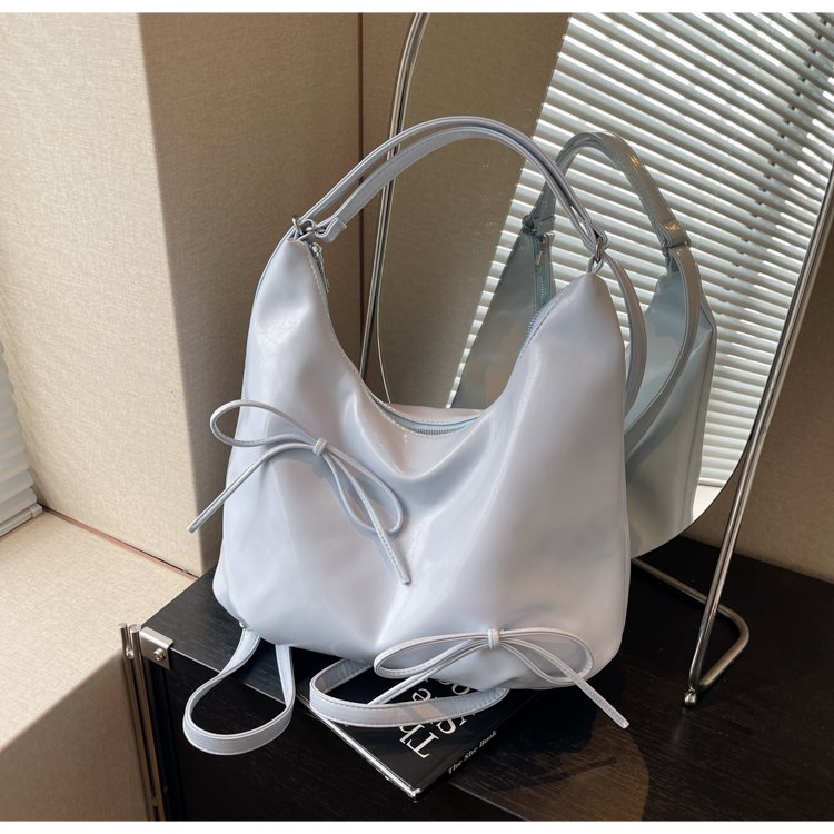 Women's Fashion Korean Tote Bag Casual Large Capacity 2024 New Bow Knot Backpack Bag Shoulder Bag