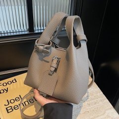 Cross-border new autumn retro texture small bag women's fashion simple bucket bag niche design crossbody bag