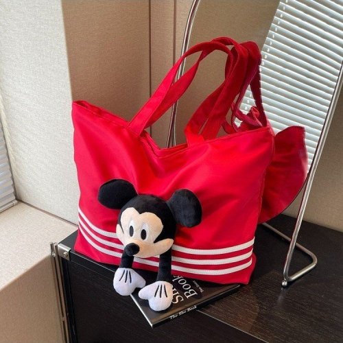Cute Cartoon Mickey Nylon Bag 2024 Summer New Fashionable Versatile Shoulder Bag Casual Commuting Tote Bag