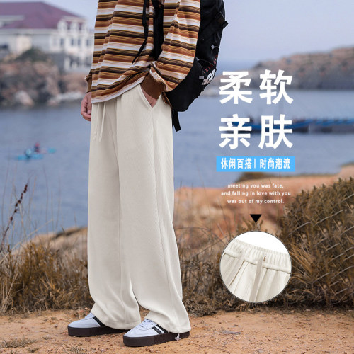 Versatile casual sports pants and sweatpants for men in fall, loose American fashion brand straight trousers