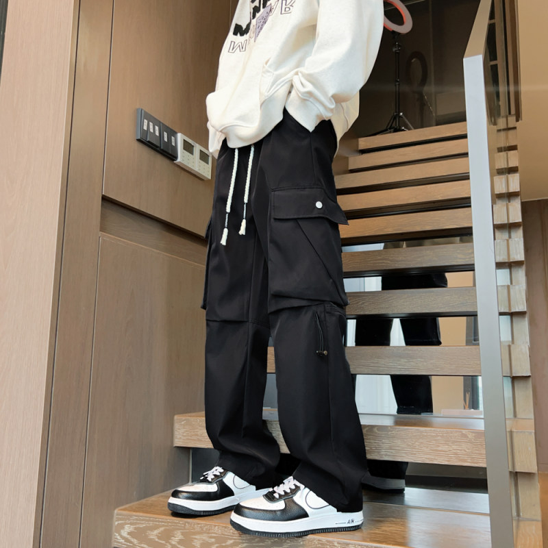 Autumn and winter workwear assault pants men's loose large pocket casual pants trendy trousers