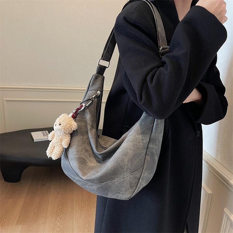 Student class large-capacity tote bag for women 2024 autumn and winter new fashion shoulder bag high-end cross-body bag
