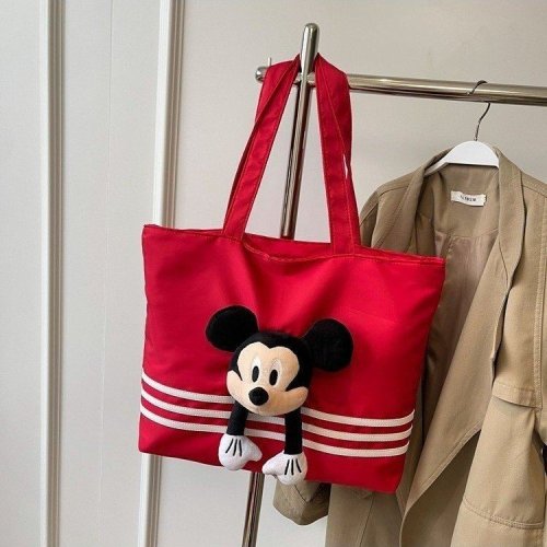 Cute Cartoon Mickey Nylon Bag 2024 Summer New Fashionable Versatile Shoulder Bag Casual Commuting Tote Bag