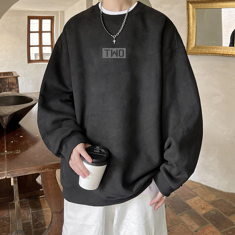Large quantity and excellent quality can provide video buyer show suede sweatshirt round neck HD019-1-LPYL4122-P30