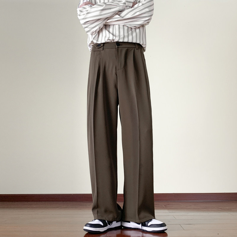 Men's trousers, Korean style trendy solid color versatile spring and summer new ins loose versatile casual pants