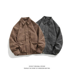 Special P80 no price difference new versatile zipper spring and autumn fashion jacket-HJ5705 Japanese style white bottom