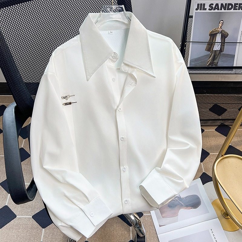 New Chinese style long-sleeved casual shirt high-end shirt top