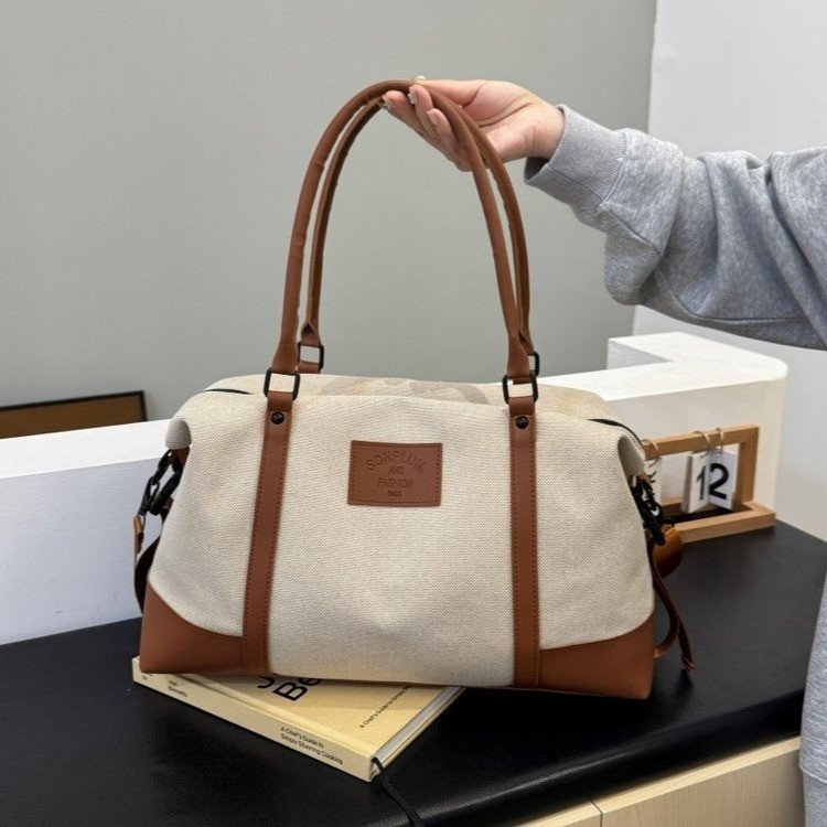 New travel bag women's lightweight luggage bag business trip large capacity canvas handbag outing travel leisure fitness bag