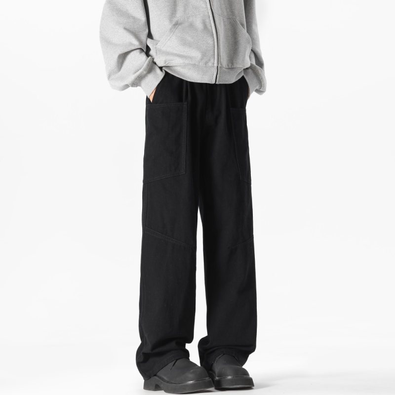 100% cotton washed casual pants