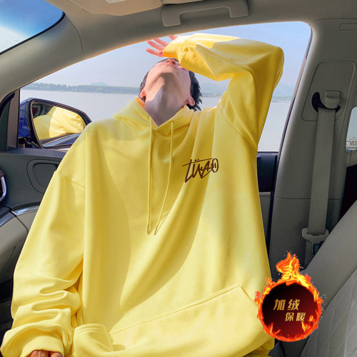 Dewu supplies, can provide video buyer show, autumn and winter heavyweight American loose hooded sweatshirt