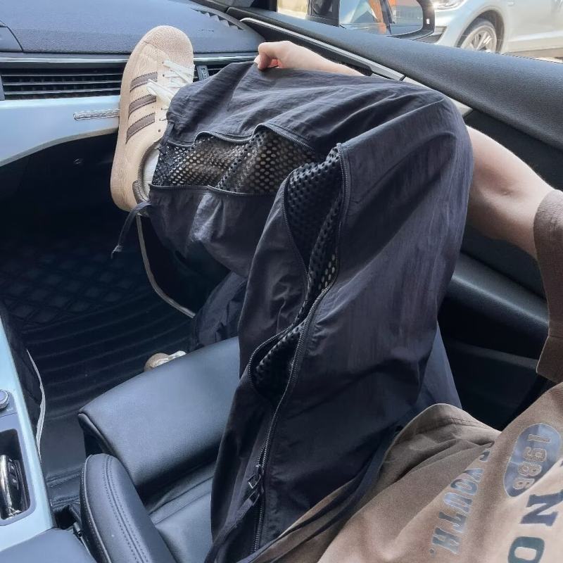 Retro summer thin overalls for men, loose and quick-drying outdoor assault pants, trendy design casual pants