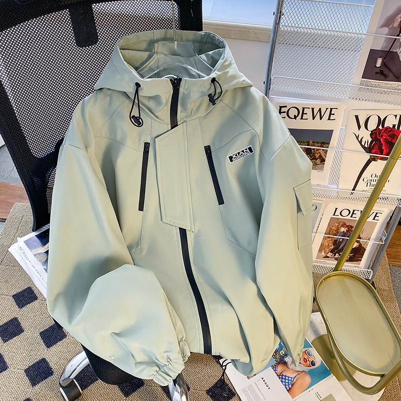 Jacket men's Korean style trendy high street handsome hooded spring new ins jacket