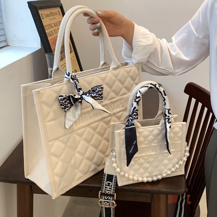 Bags for women 2024 new trendy fashion rhombus crossbody bag summer shoulder handheld tote bag large capacity women's bag