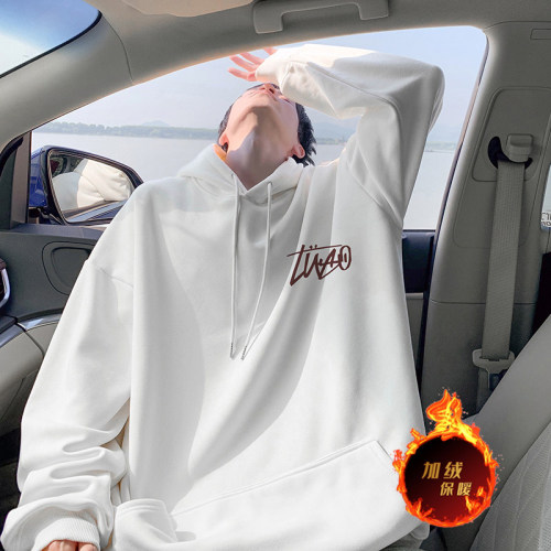 Dewu supplies, can provide video buyer show, autumn and winter heavyweight American loose hooded sweatshirt