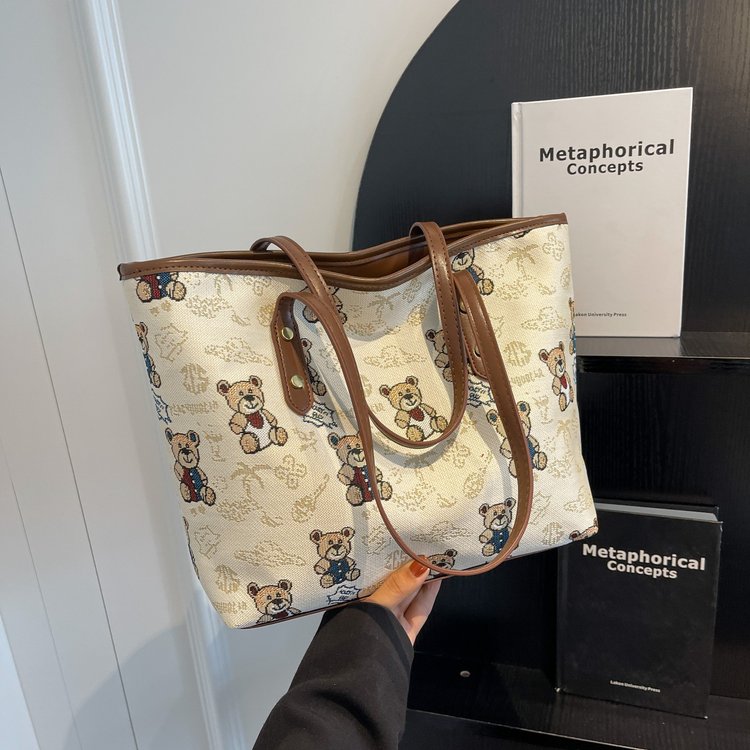 Fashion Commuting Large Capacity Bag Women 2 New Casual Style Versatile Shoulder Bag Handheld Tote Bucket Bag